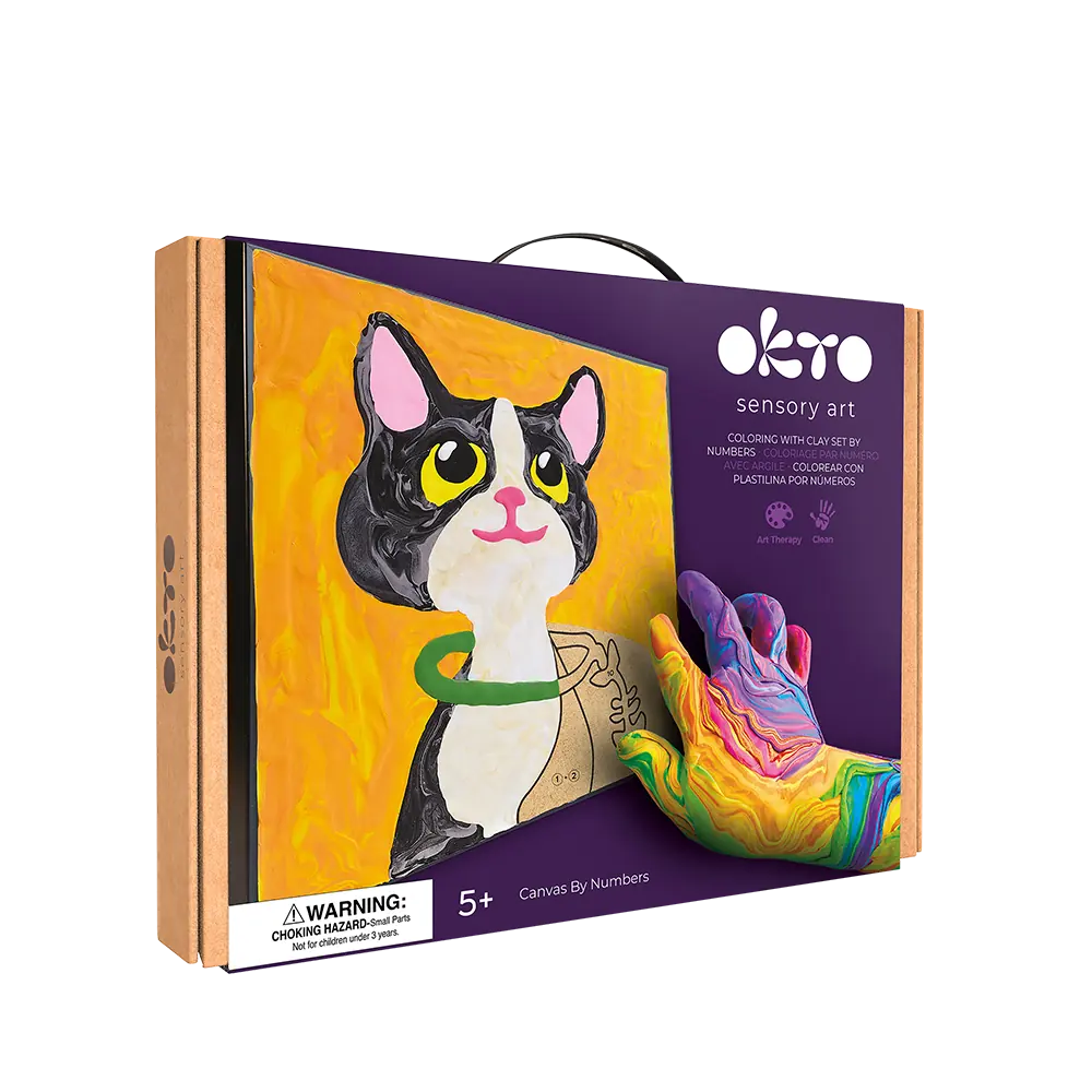 OKTO Sensory Art - Coloring with Clay Set - Cat