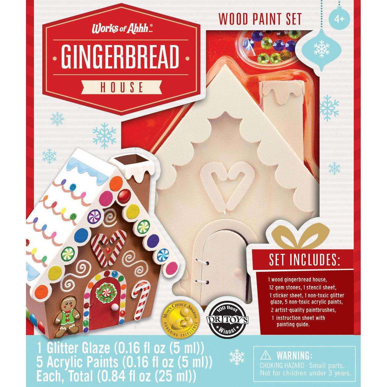 Holiday Wood Paint Kit - Gingerbread House