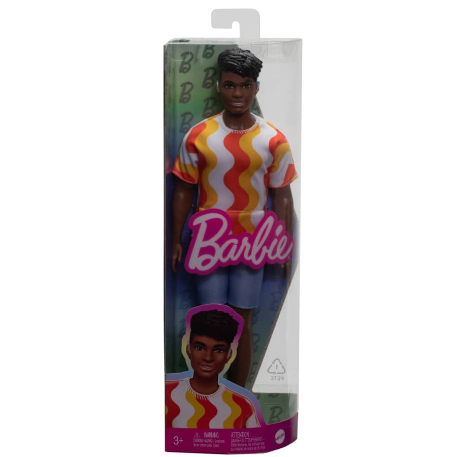 Barbie Ken Fashionistas Doll #220 - Wavey Striped Shirt/Blue Shorts