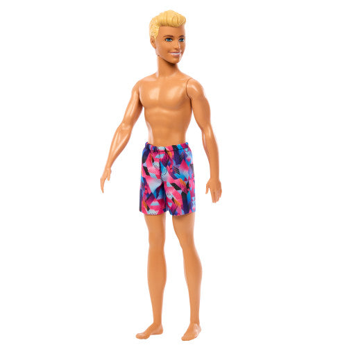 Beach Ken Doll - Geometric Blue & Pink Trunks