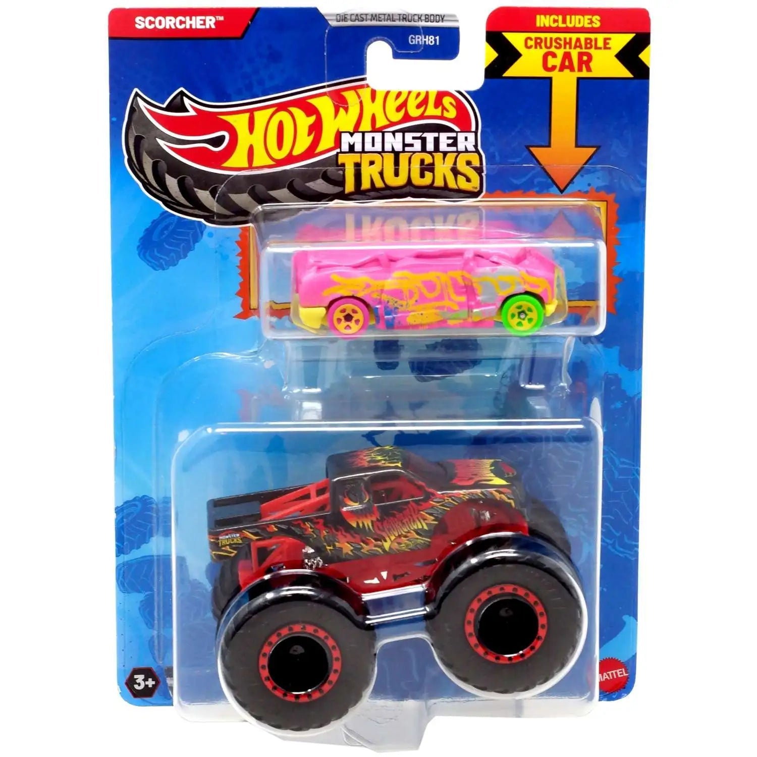HOT WHEELS Monster Truck plus Car - Scorcher