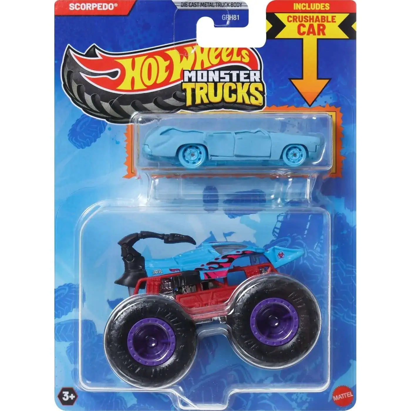 HOT WHEELS Monster Truck plus Car - Scorpedo