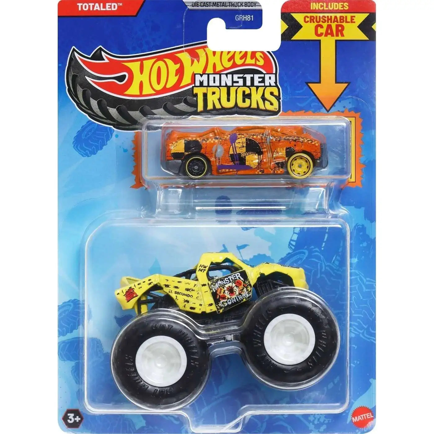 HOT WHEELS Monster Truck plus Car - Totaled