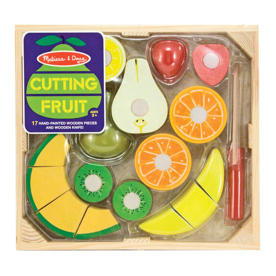 Melissa & Doug 51058 Cutting Fruit Set - Wooden Play Food Kitchen Accessory
