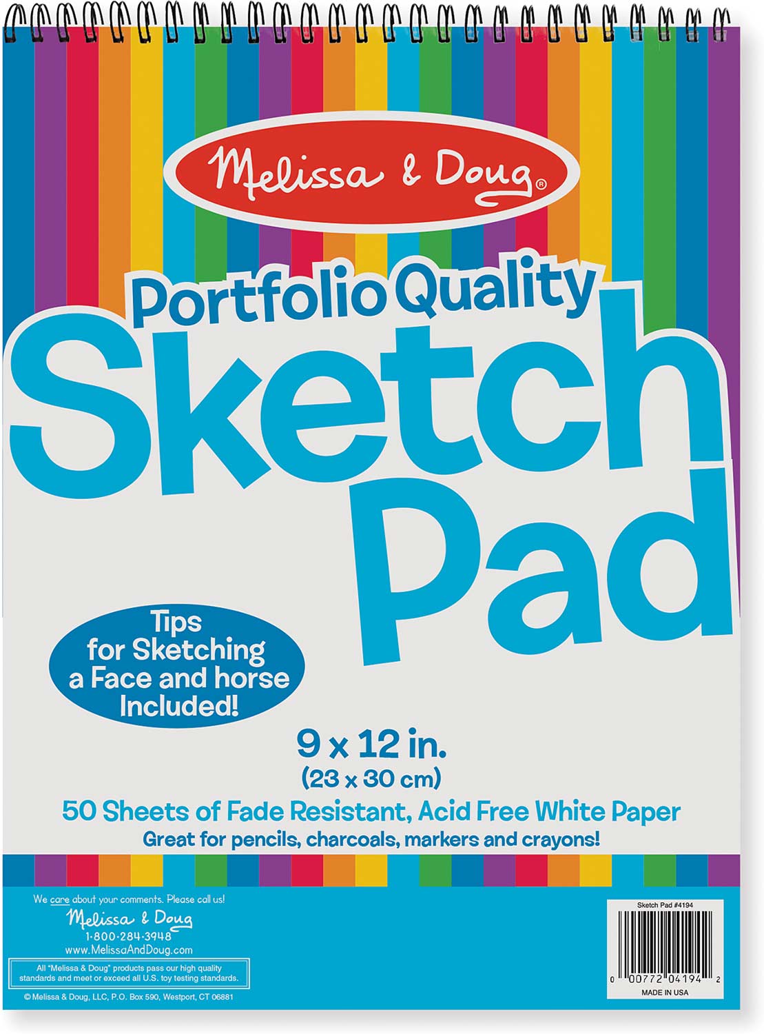 Melissa & Doug 4194 Quality Spiral-Bound Sketch Pad