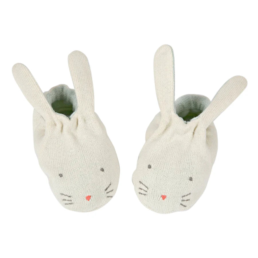 Bunny Baby Booties, Mint