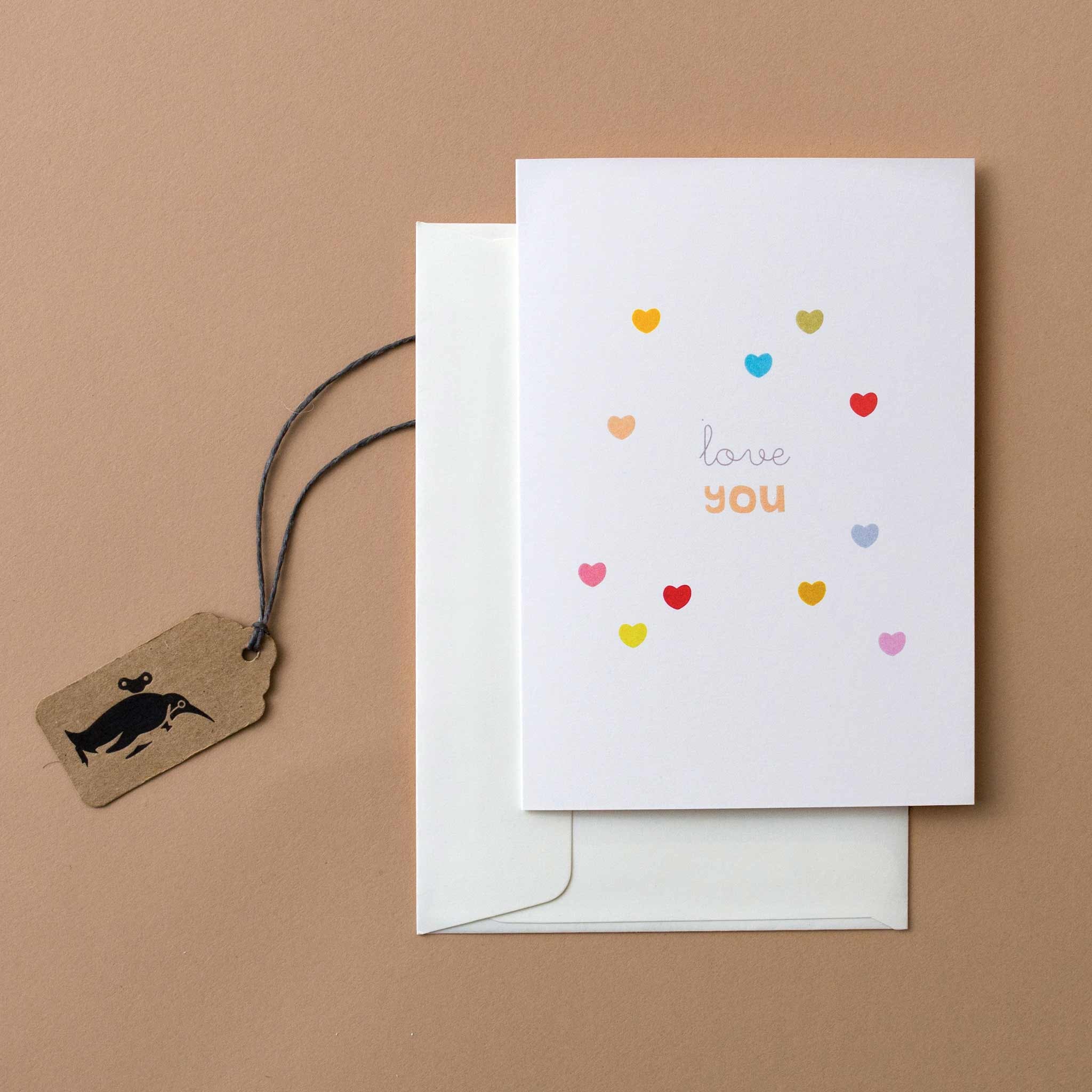 Mini Hearts Love Greeting Card
