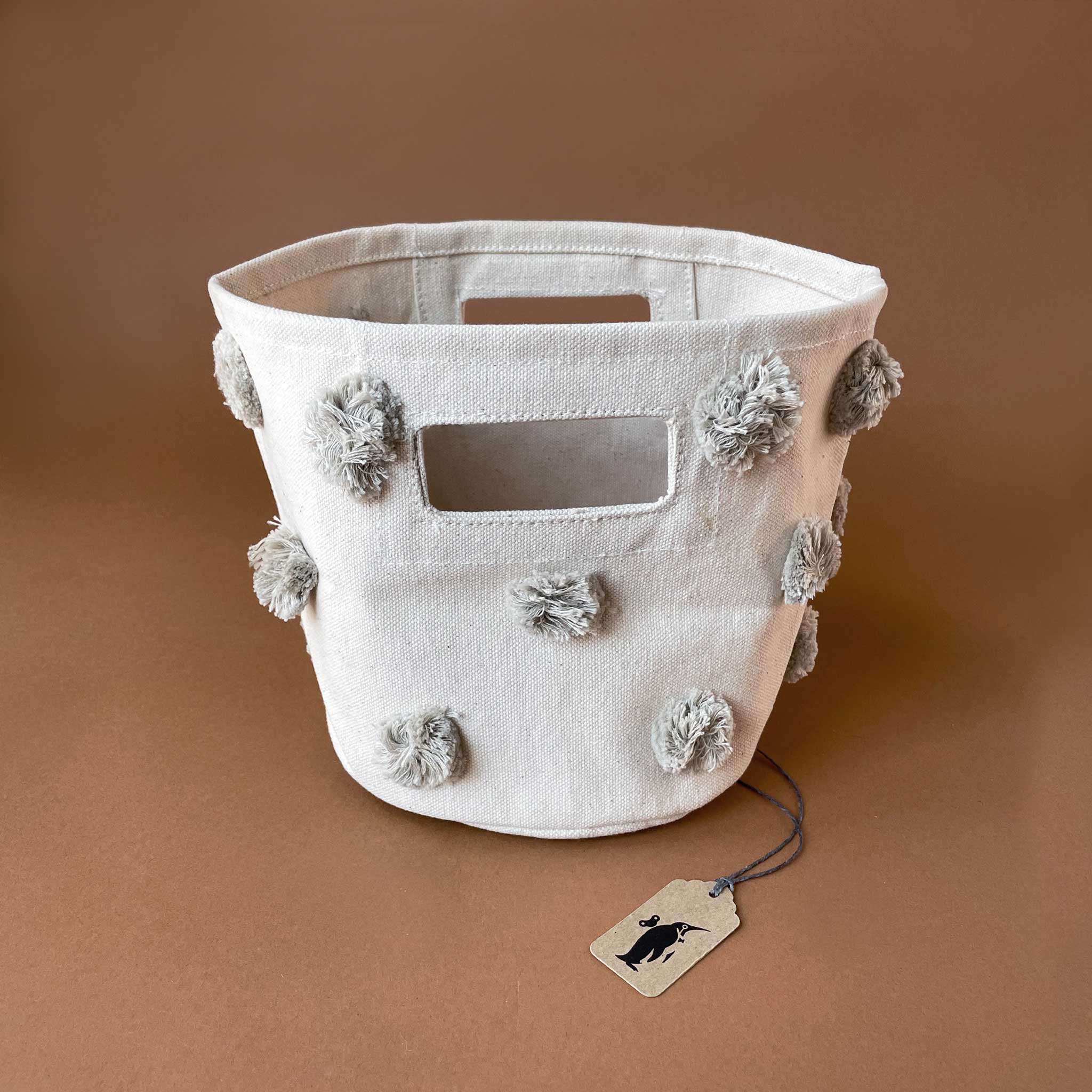 Mini Storage Bin | Pom Pom - Grey