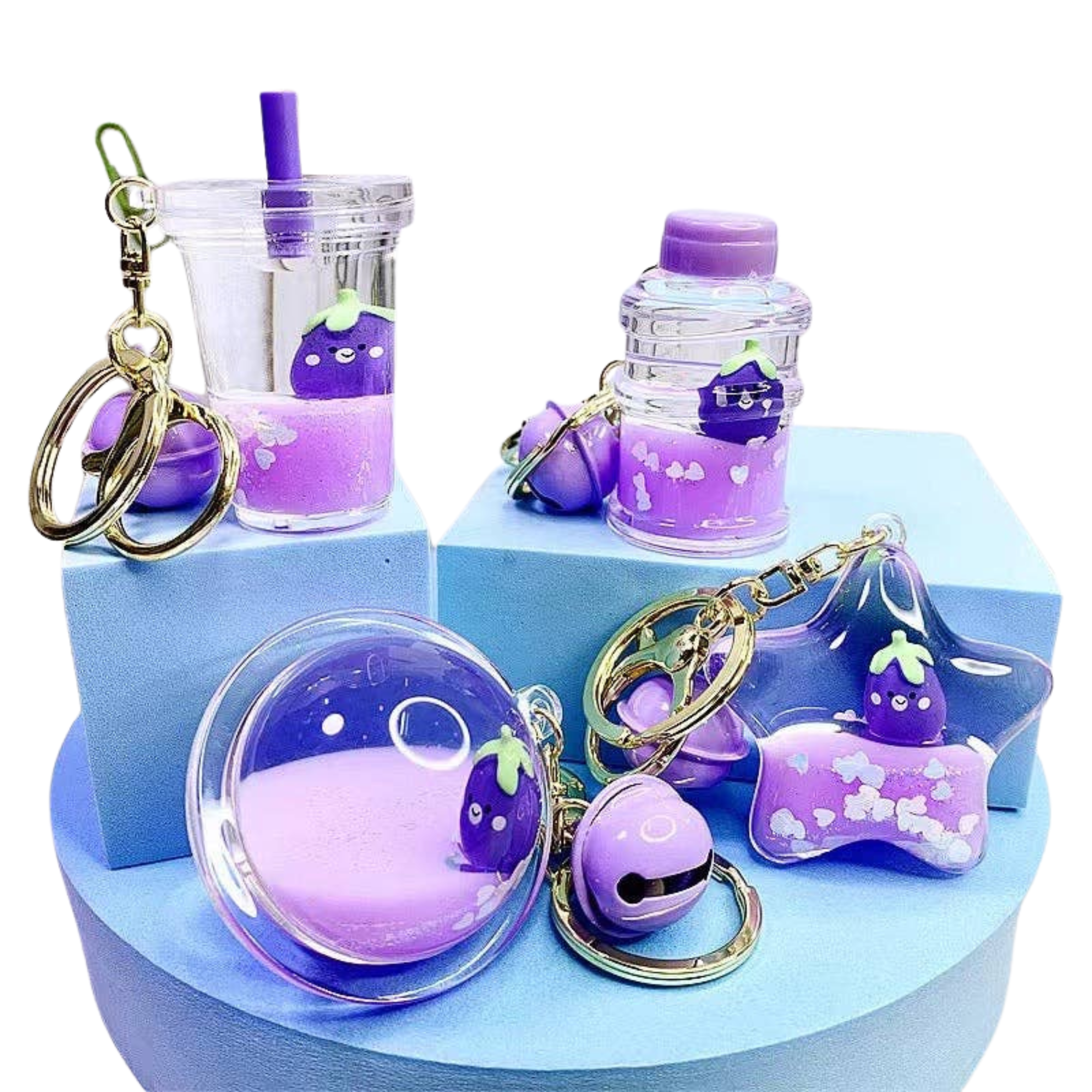 Eggplant Floaty Key Charm