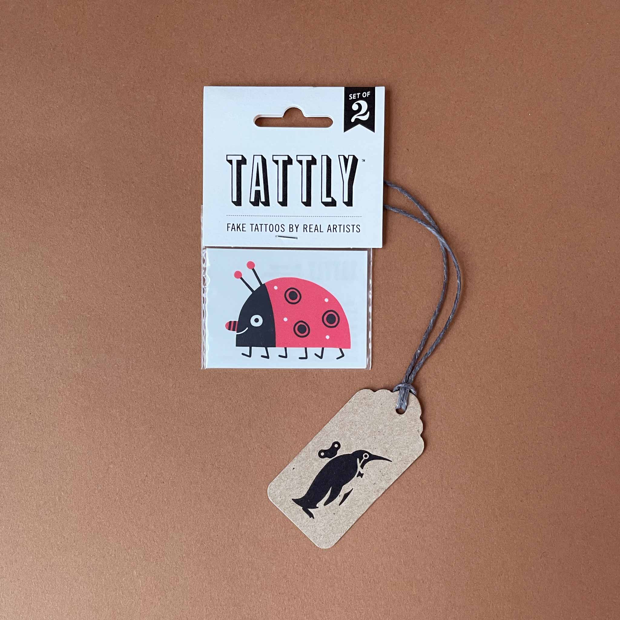 Mr. Ladybug Temporary Tattoo Pair