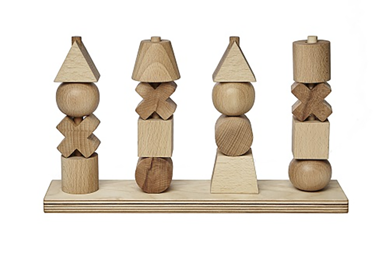 Natural Colored XL Wood Stacking Toy