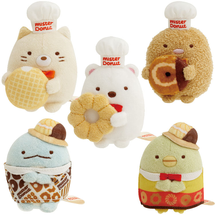 Japan San-X Sumikko Gurashi Mini Plush Doll Soft Toy (Mister Donut)