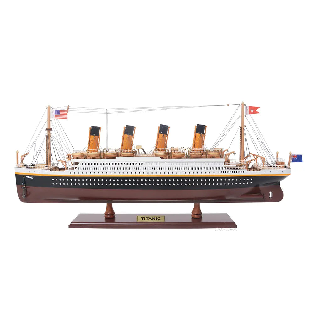 Old Modern Handicrafts RMS Titanic Small Wooden Scale Model Ship