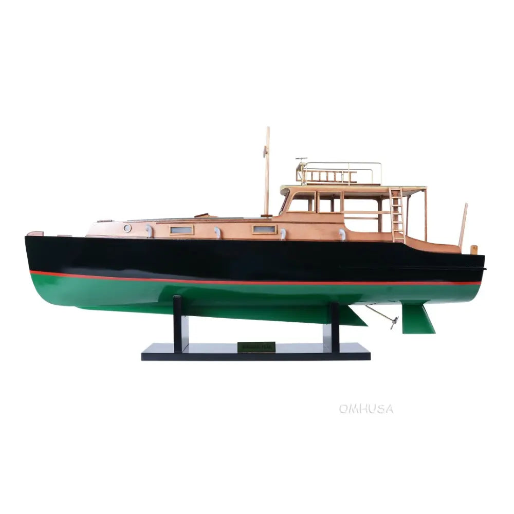 Old Modern Handicrafts Hemingway Pilar Wooden Fishing Boat Model