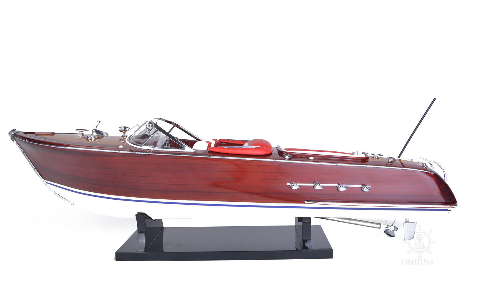 Old Modern Handicrafts Riva Aquarama Exclusive Edition RC Wooden Speedboat Model