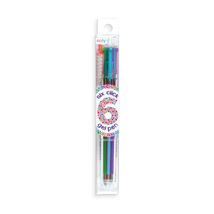 6 Click Multi Color Gel Pen - Fine Tip