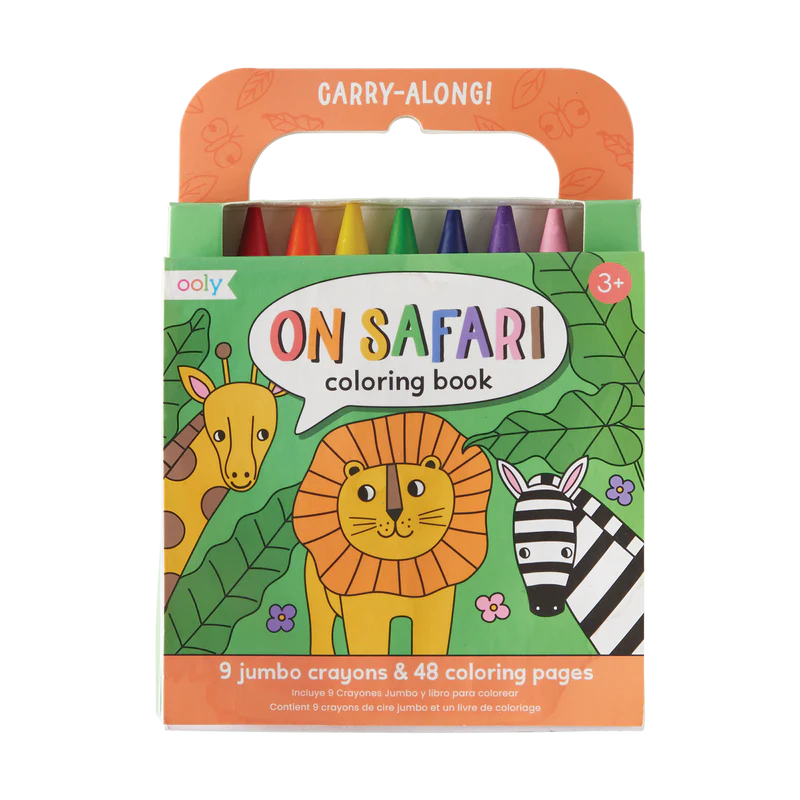 Carry Along Crayon & Coloring Book Kit - On Safari