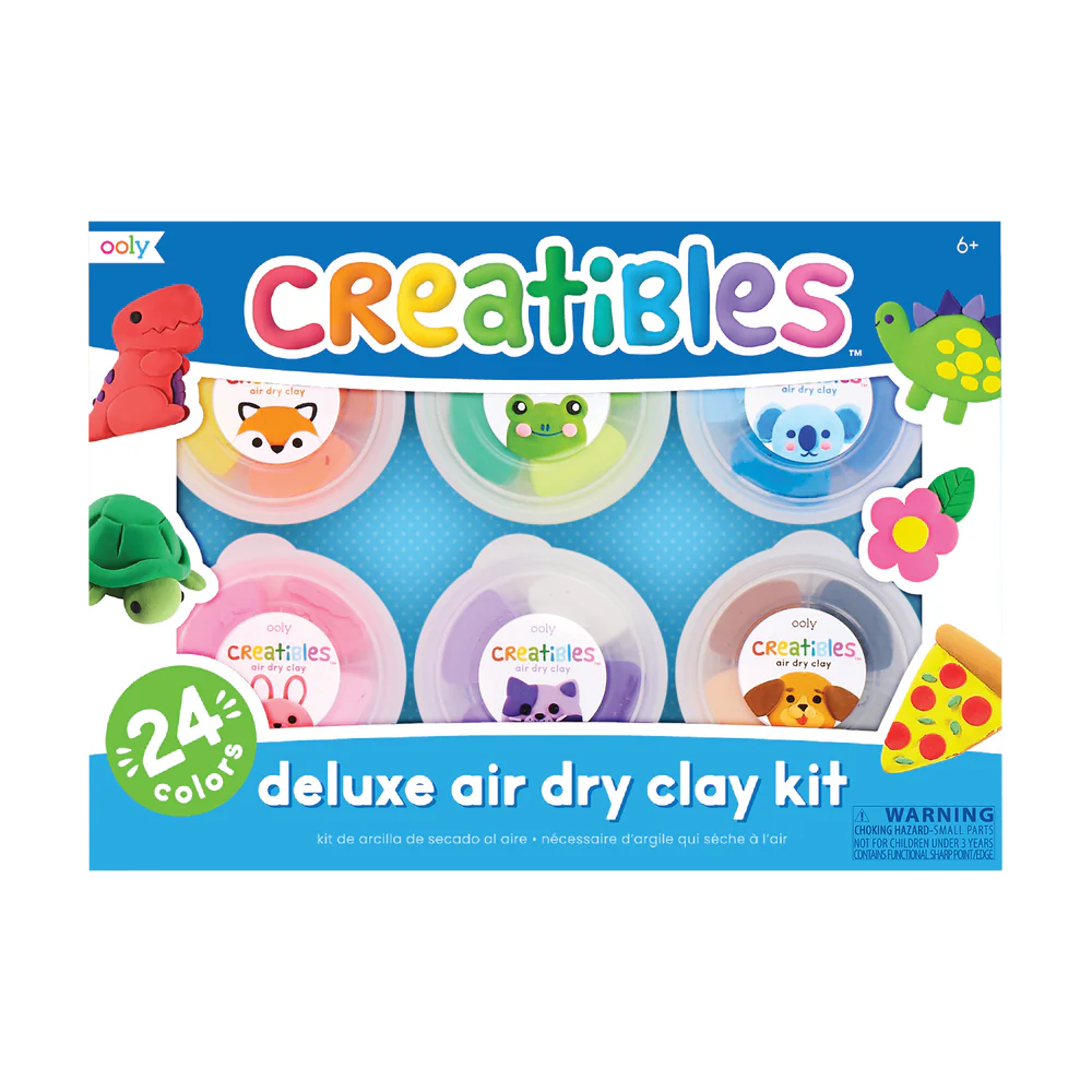 Creatibles Deluxe Air Dry Clay Kit - Set of 24 Colors