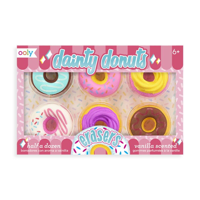 Dainty Donuts Scented Erasers Set of 6