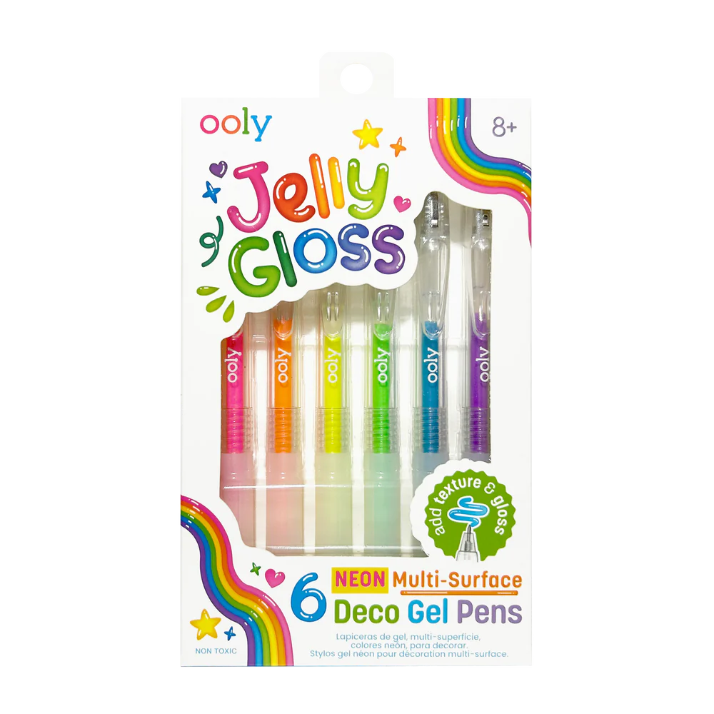 Jelly Gloss Neon Multi-Surface Deco Gel Pens - Set of 6