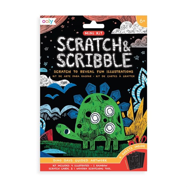 Mini Kit Scratch and Scribble Scratch Art Kit - Dino Days