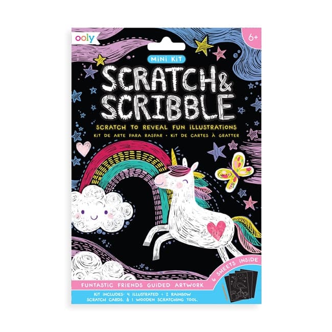 Mini Kit Scratch and Scribble Scratch Art Kit - Funtastic Friends