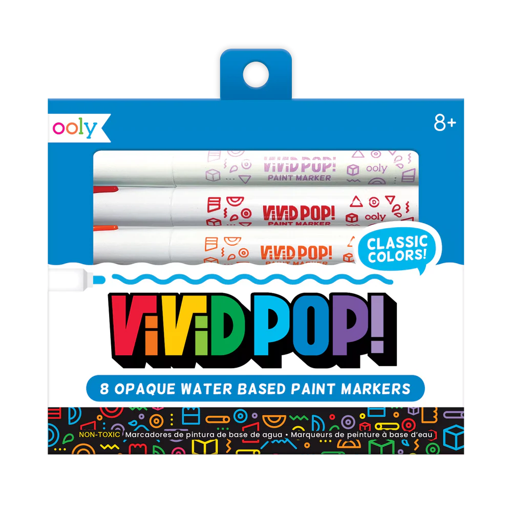 Vivid Pop! Water Based Paint Markers - Set of 8