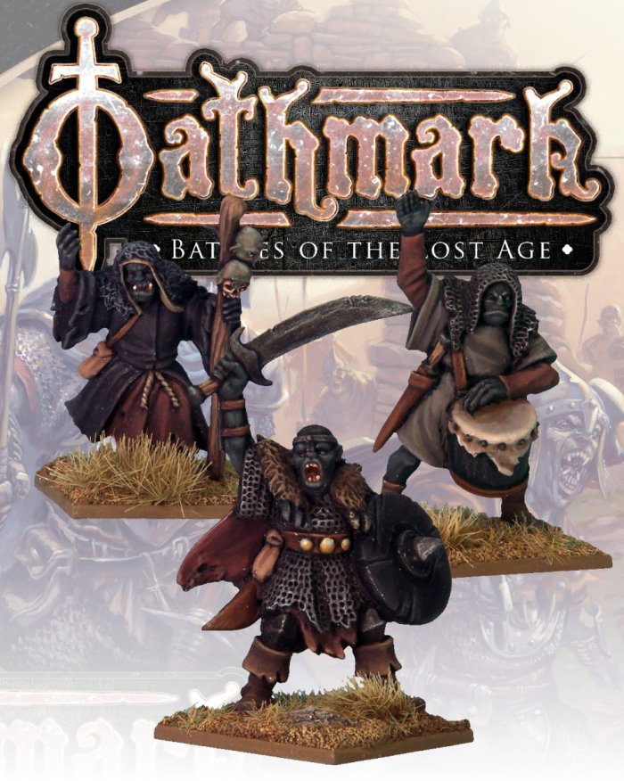 Oathmark Orc King, Wizard & Drummer, 28 mm Scale Metal Figures
