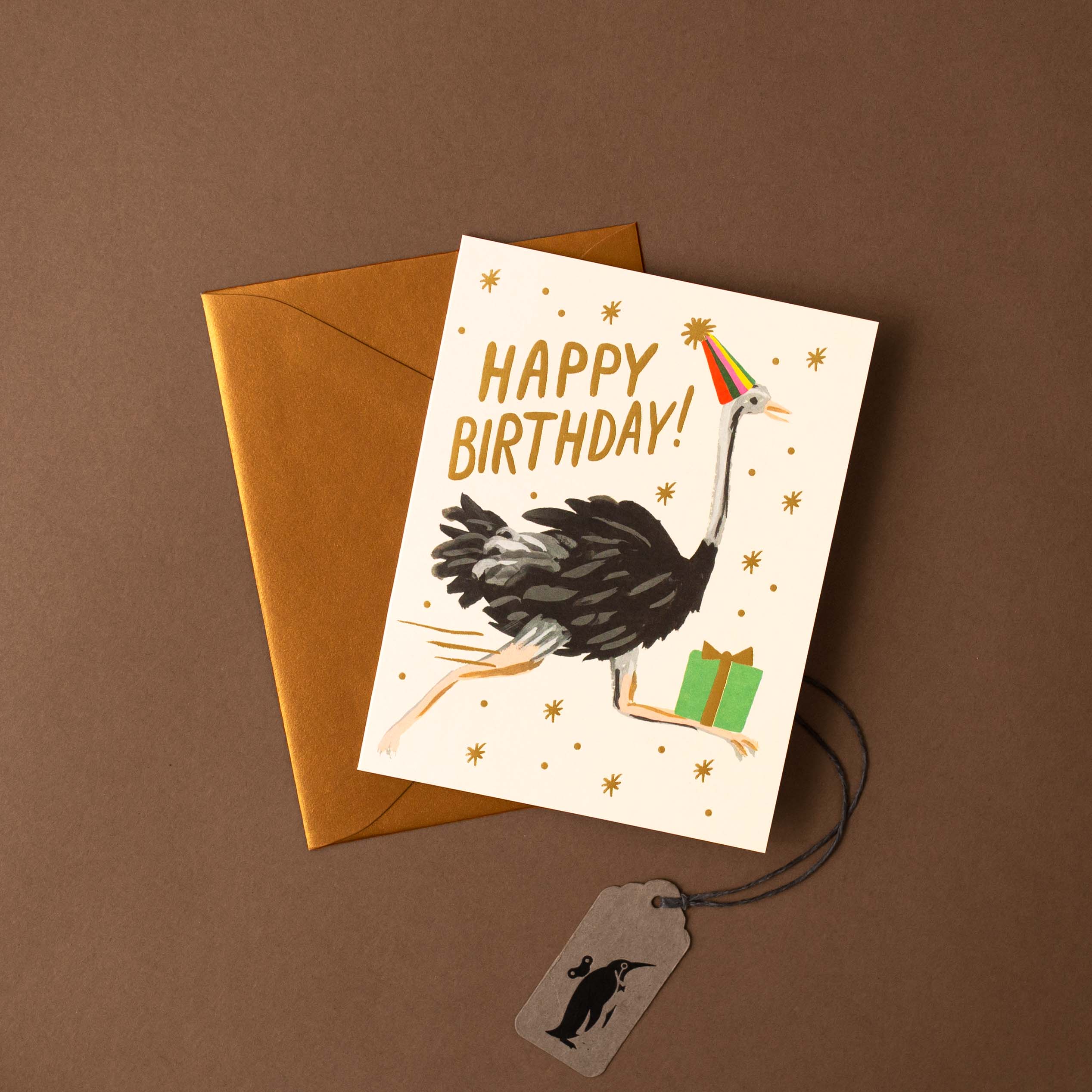 Ostrich Birthday Greeting Card