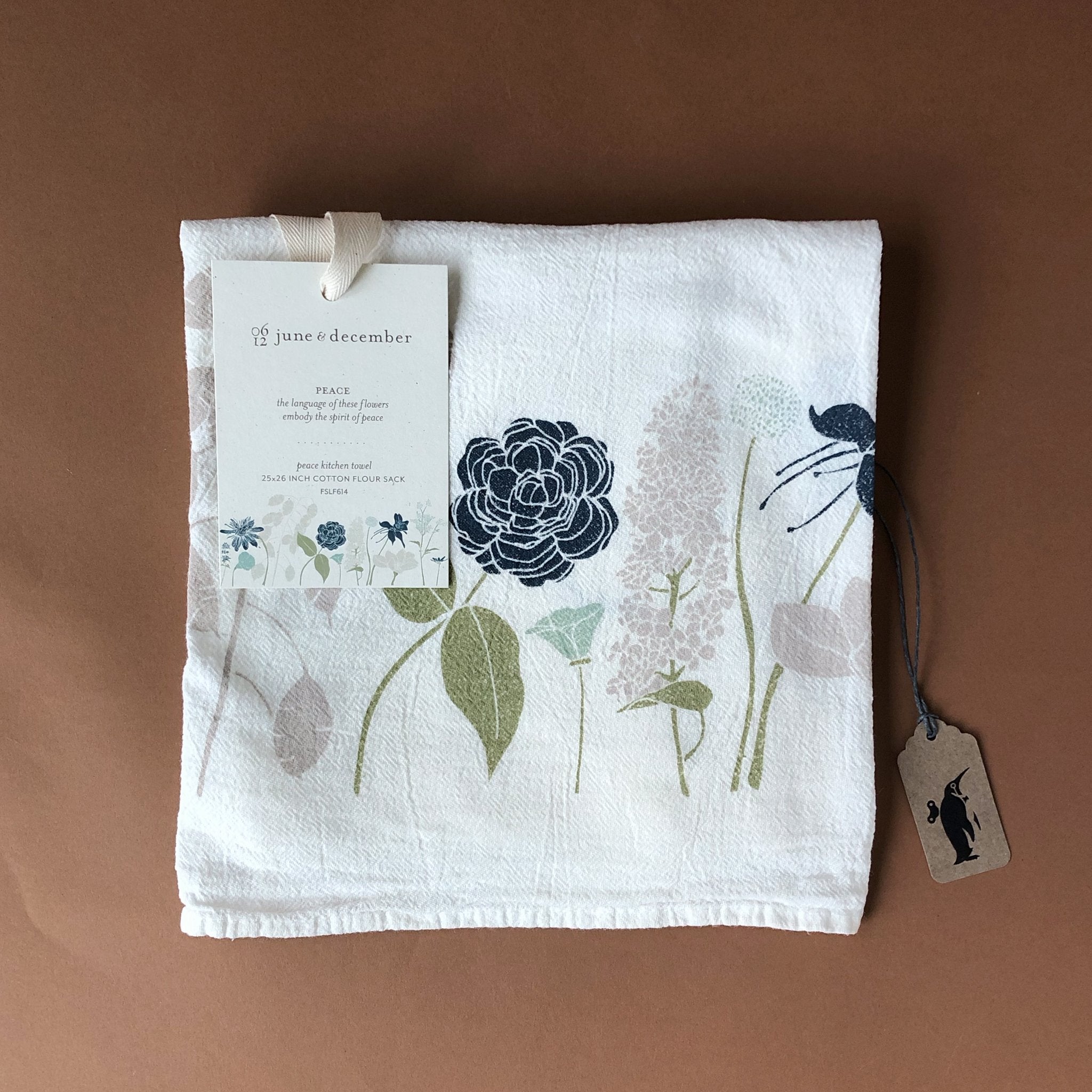 Language of Flowers Kitchen Towel | Peace