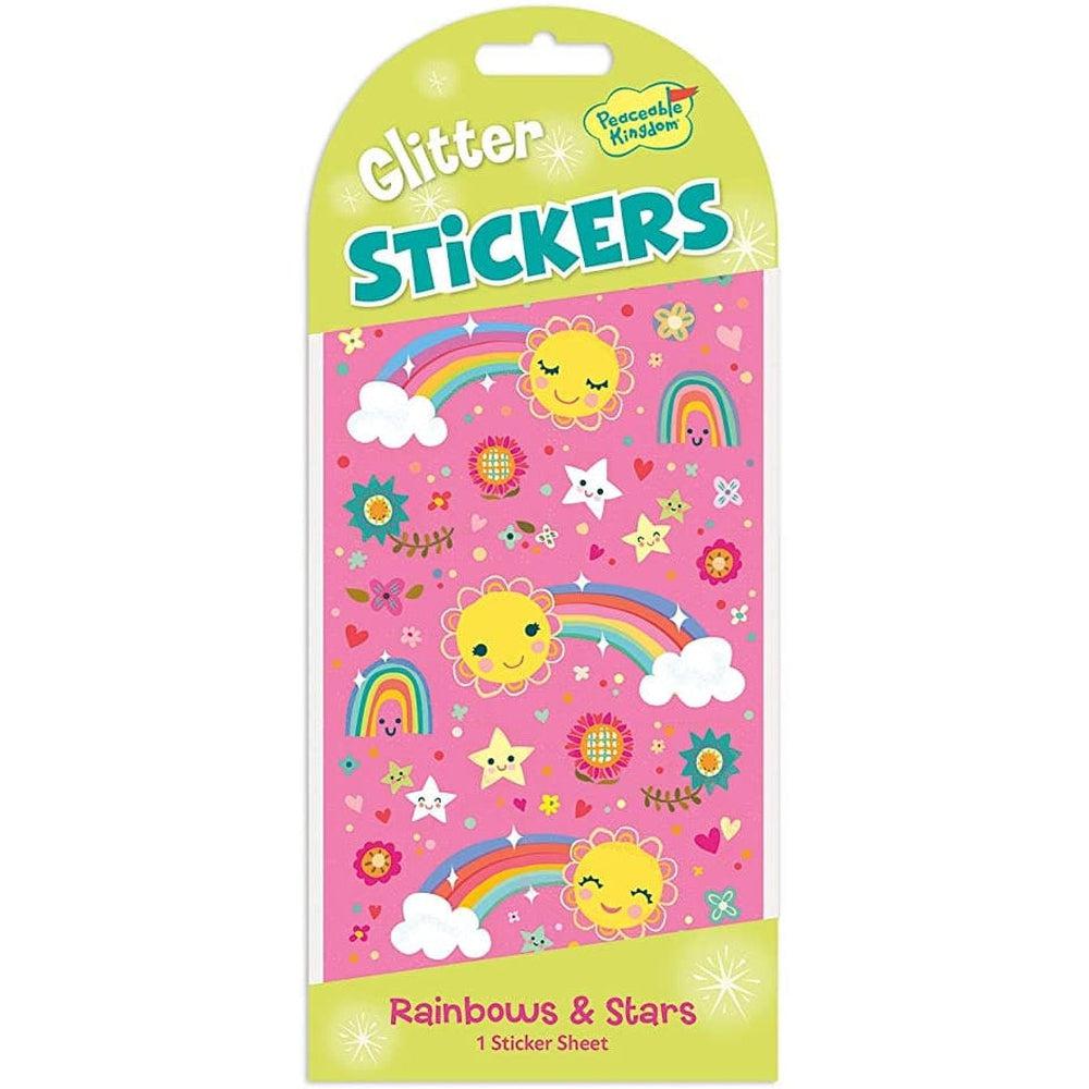 Glitter Sticker Pack - Rainbow & Stars
