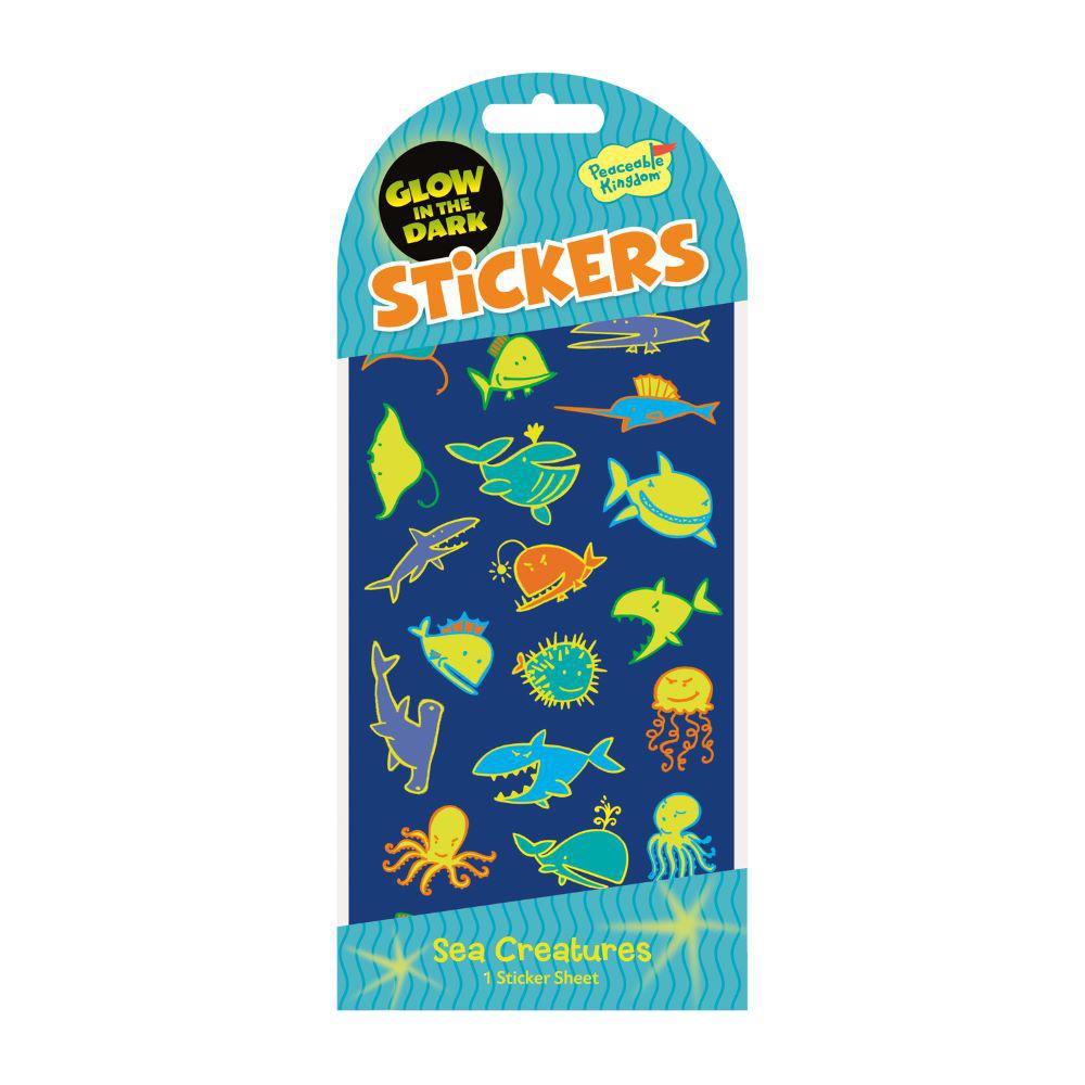 Glow in the Dark Sticker Pack - Sea Creatures