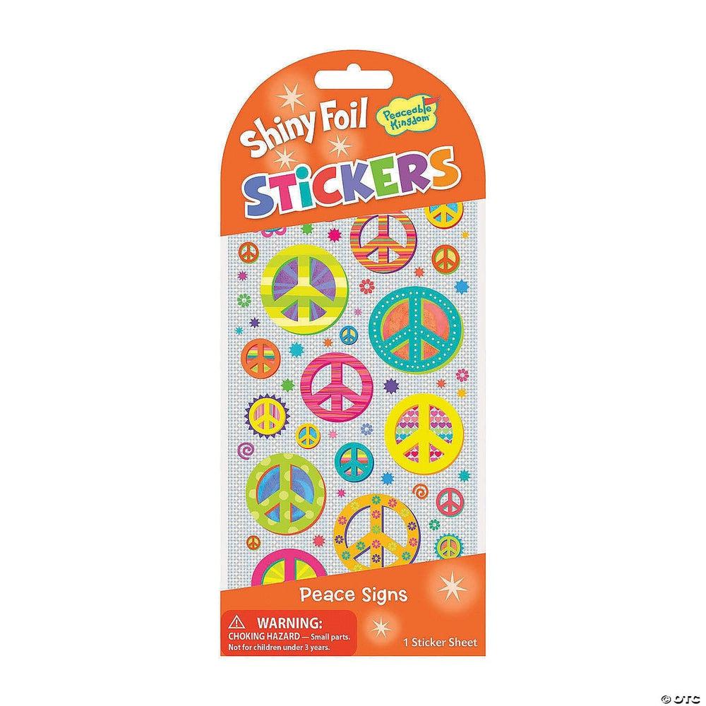 Peace Sign Foil Sticker Pack