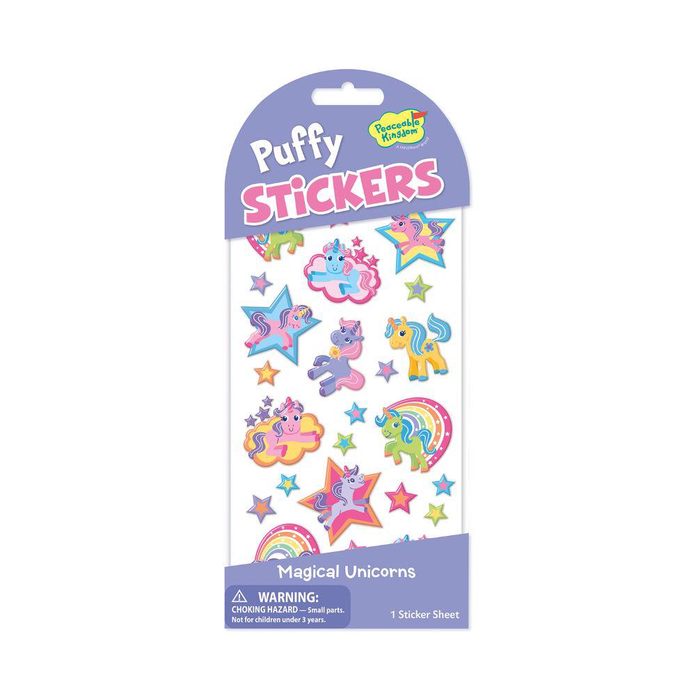 Puffy Sticker Pack - Magical Unicorns