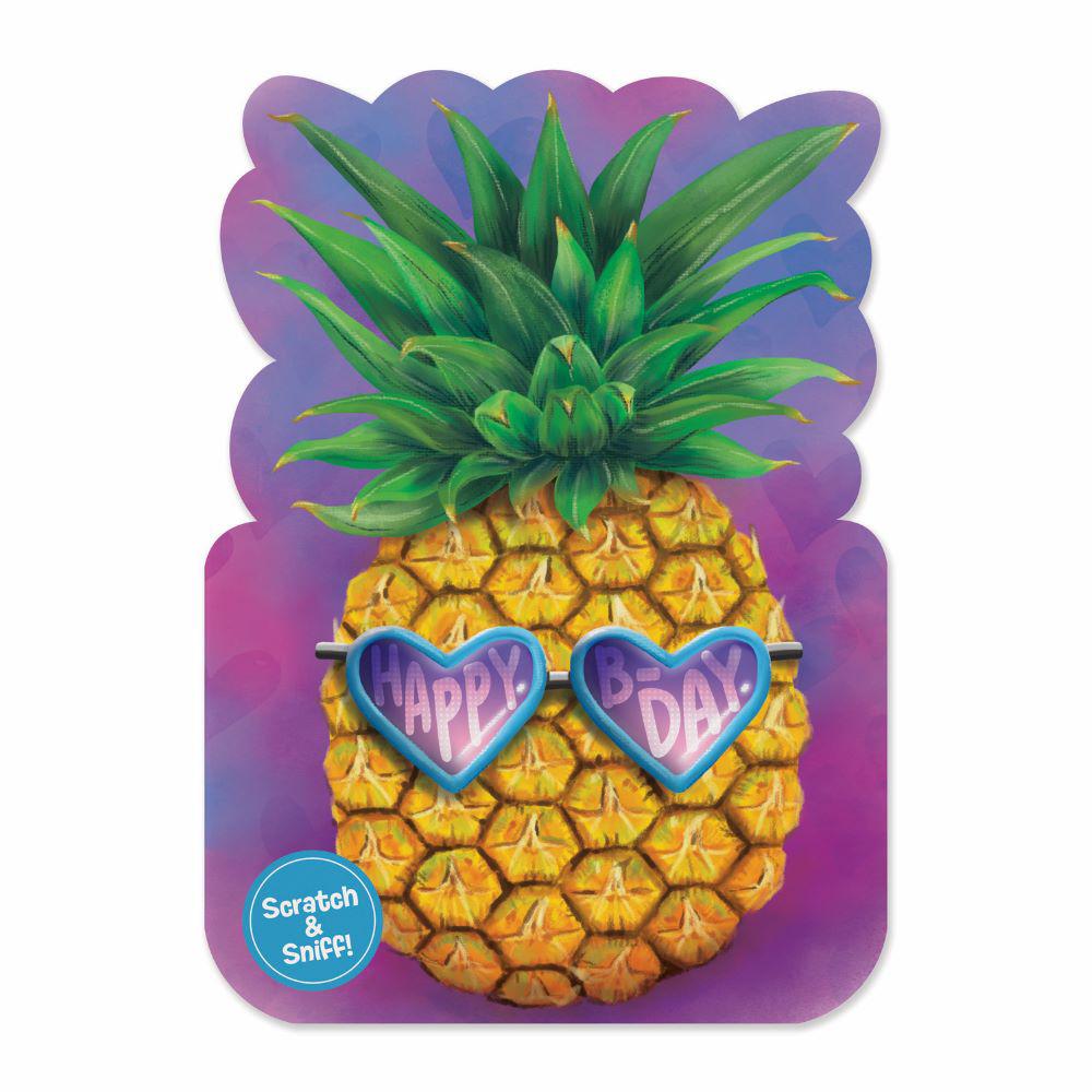 Scratch & Sniff Birthday Card - Pineapple