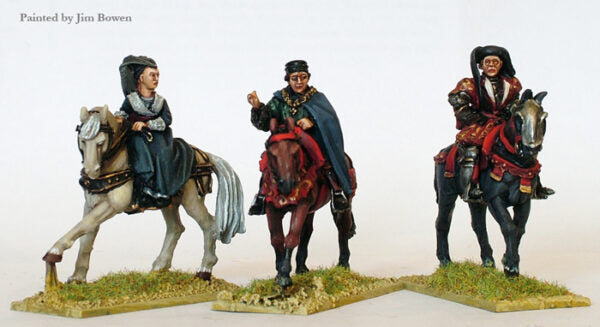 Perry Miniatures Wars Of The Roses Lancastrian High Command Mounted, 28 mm Scale Model Metal Figures