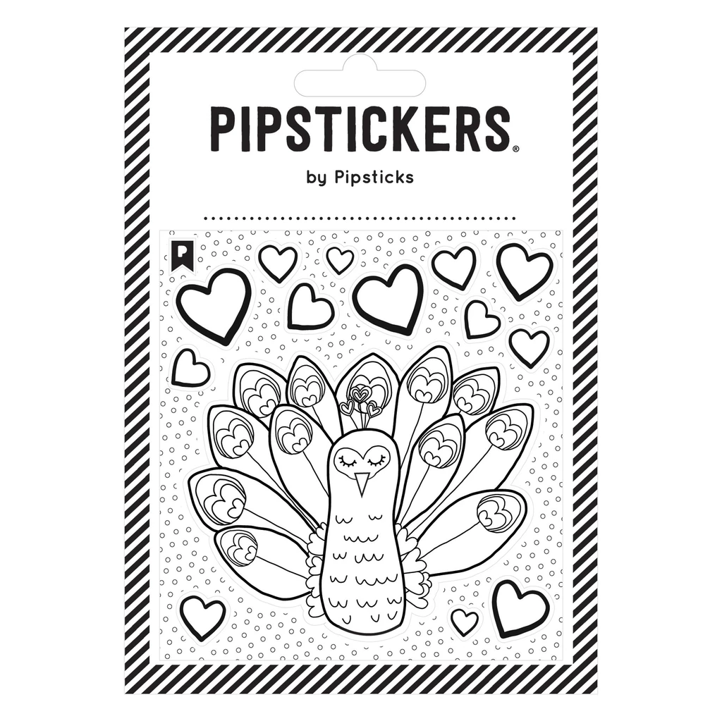Pipsticks - Stickers Color In Peacock
