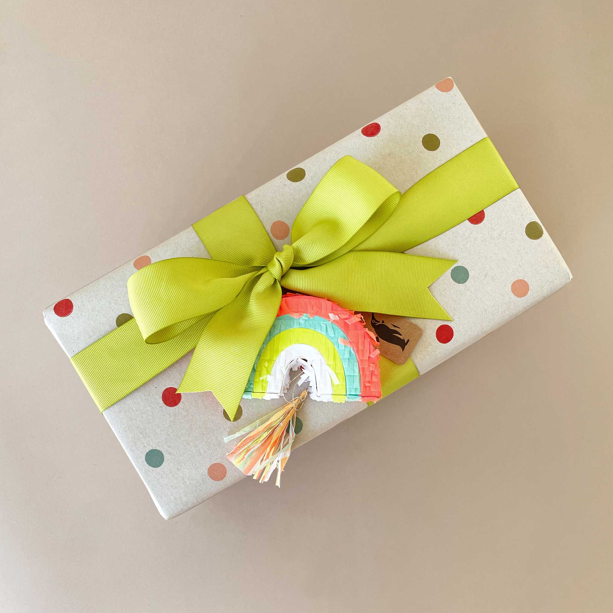 Petite Rainbow Piñata Gift Topper