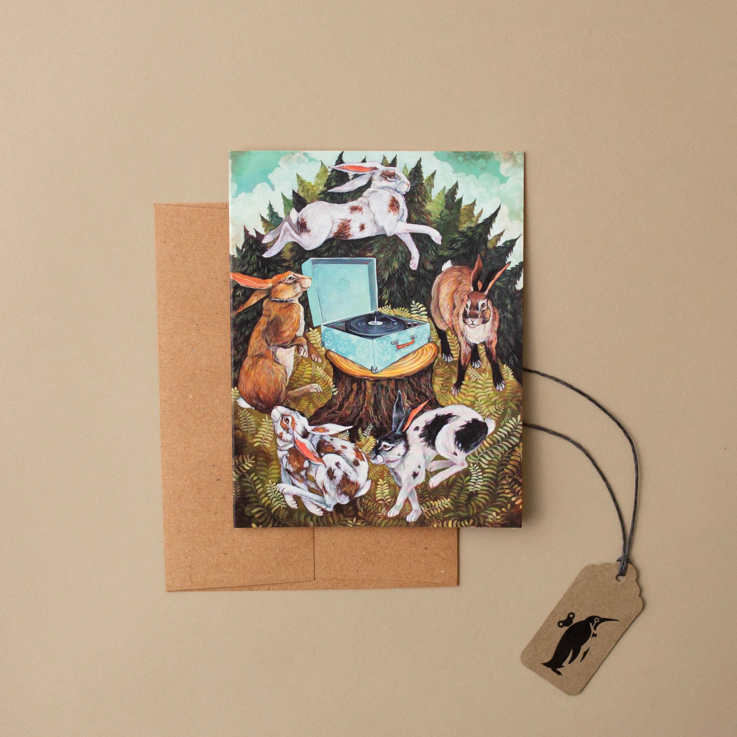 Rockin' Rabbits Greeting Card