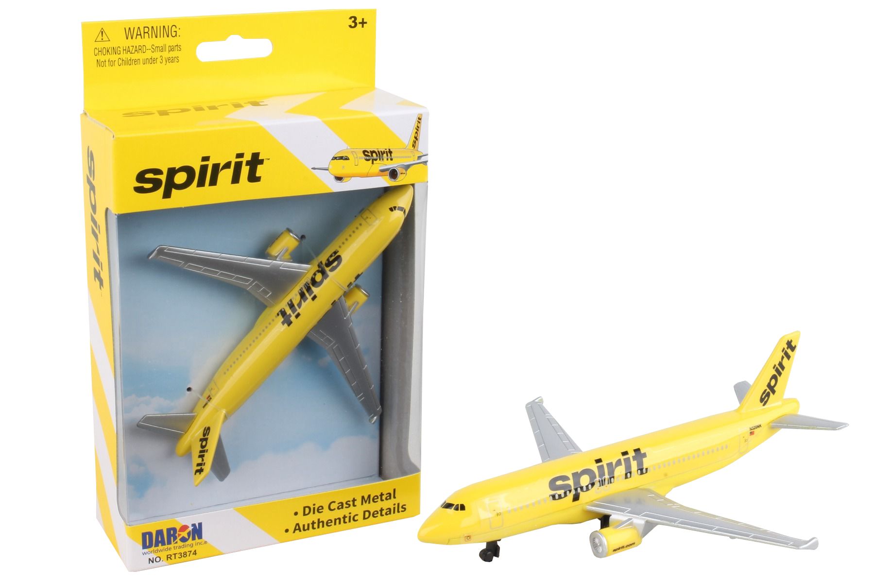 Spirit Airlines Diecast Aircraft Toy