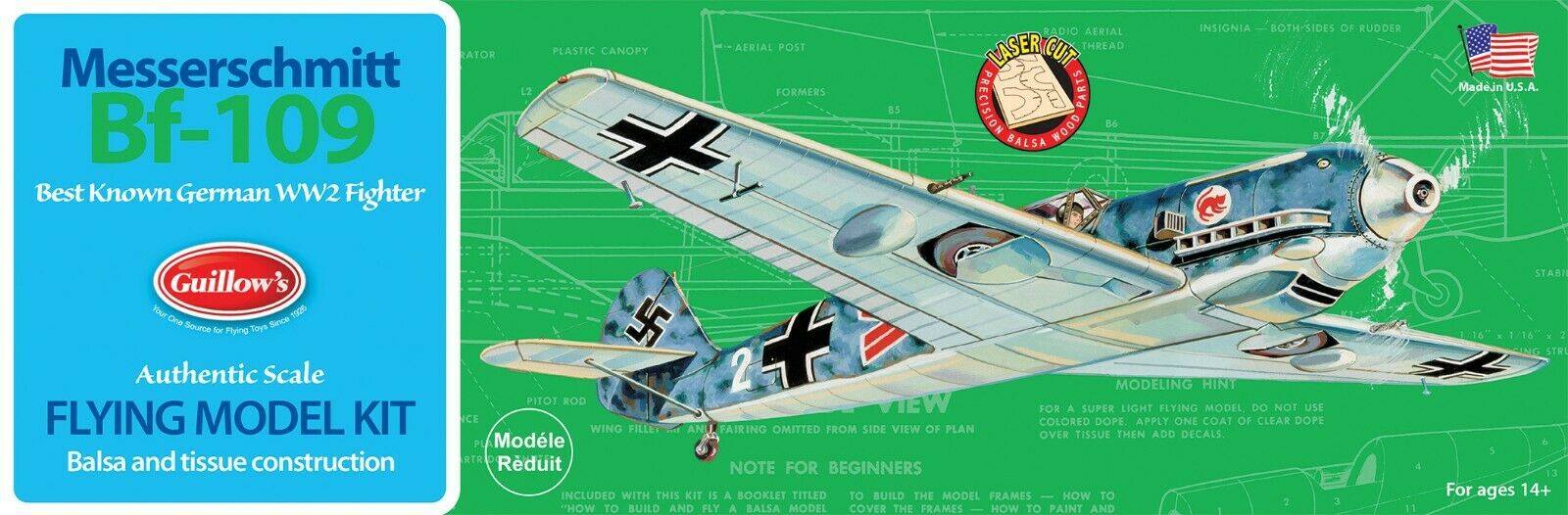 Messerschmitt Bf 109 Balsa Wood Kit