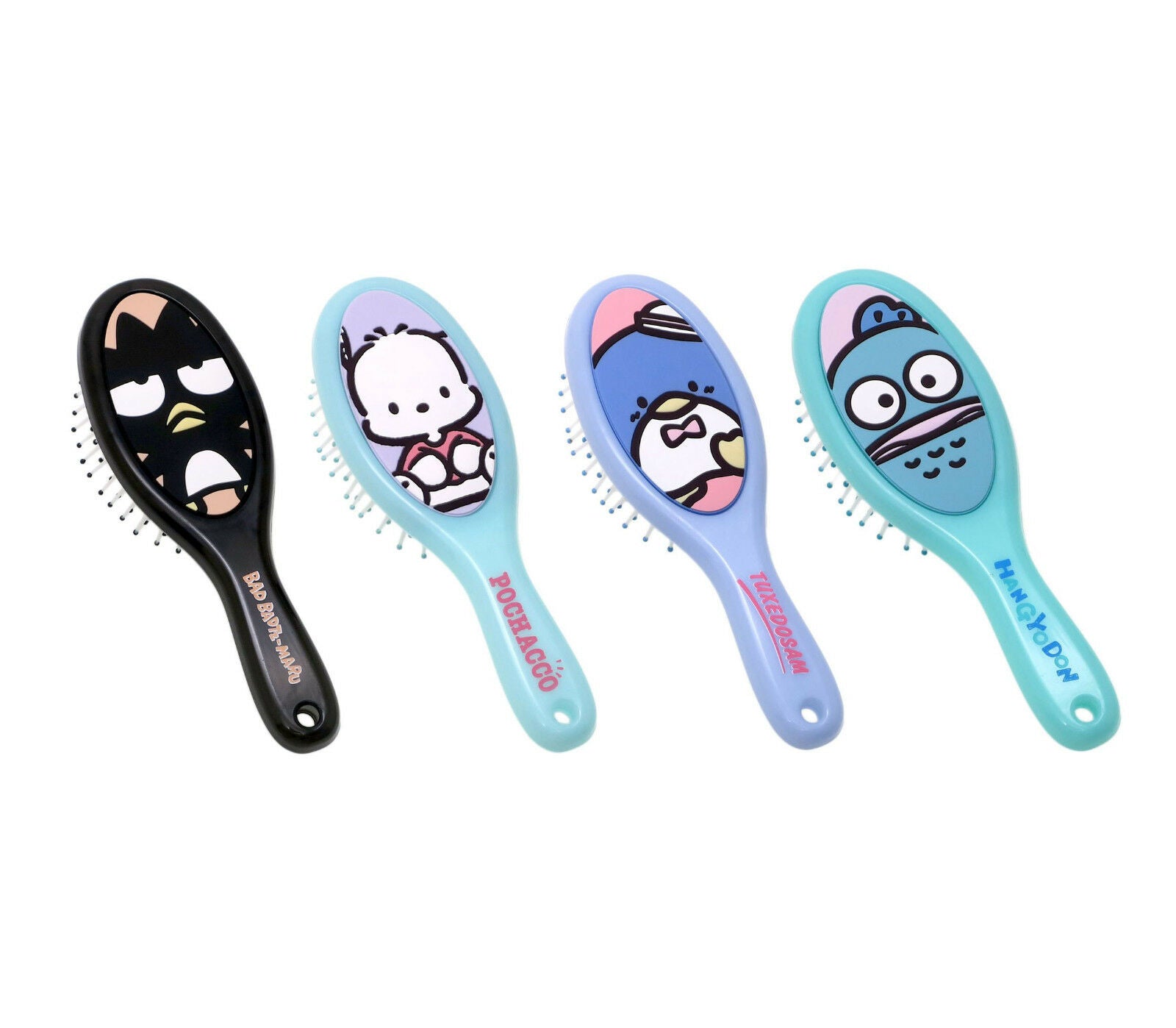 Japan Sanrio Bad Badtz Maru / Pochacco / Tuxedo Sam / Hangyodon / Tangled Hair Brush / Comb
