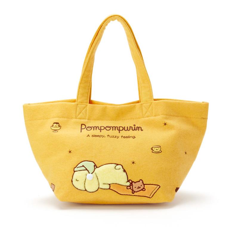 Japan Sanrio Pompompurin Small Tote Bag (Pajama)