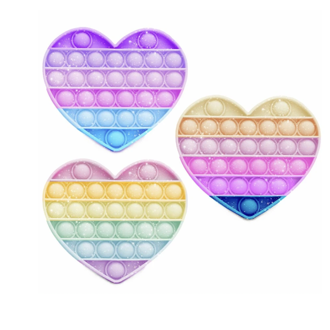Top Trenz Glitter Heart Omg Pop Fidgety