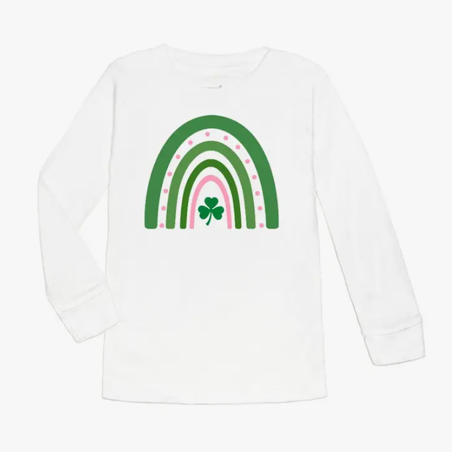 Sweet Wink Rainbow Shamrock Long Sleeve Tshirt