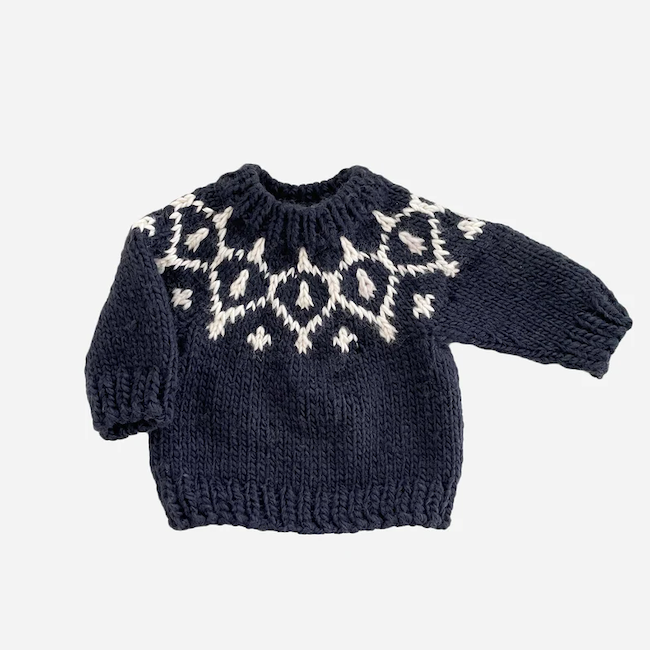The Blueberry Hill Icicle Sweater In Navy