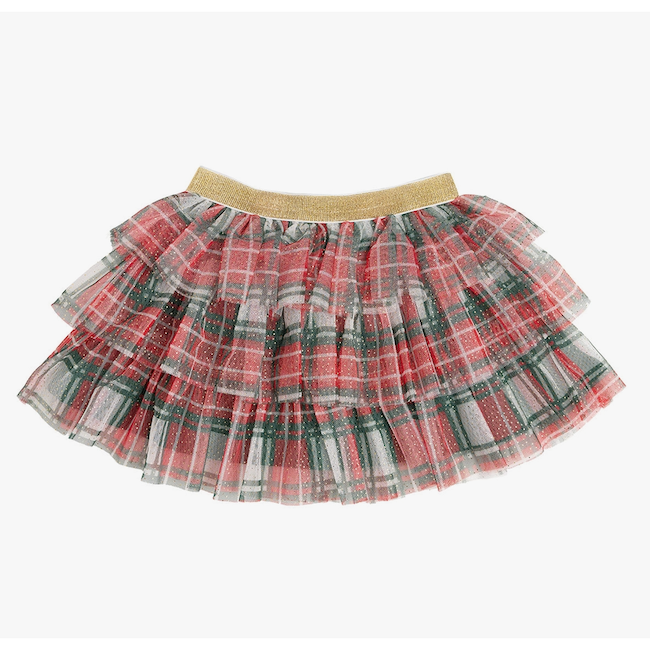 Sweet Wink Christmas Plaid Tiered Tutu