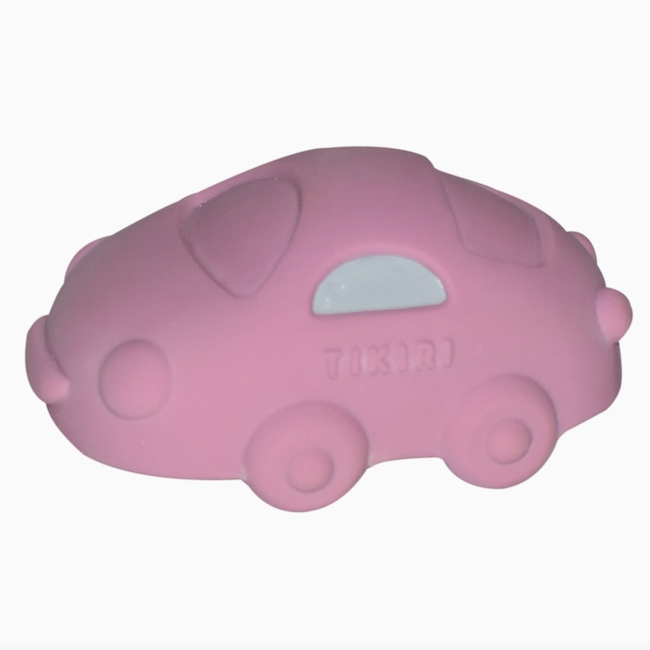 Tikiri Car Natural Rubber Teether, Rattle & Bath Toy