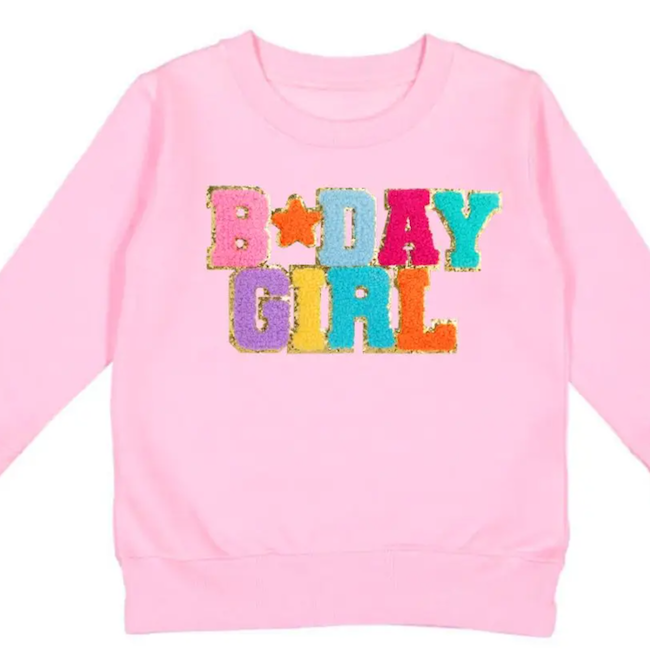 Sweet Wink Birthday Girl Patch Sweatshirt