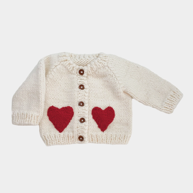 The Blueberry Hill Heart Cardigan